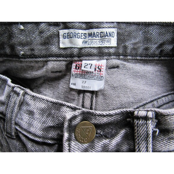 GEORGES MARCIANO for GUESS? Acid Wash Denim Skirt Size 27 Retro Vintage Punk - Picture 8 of 11